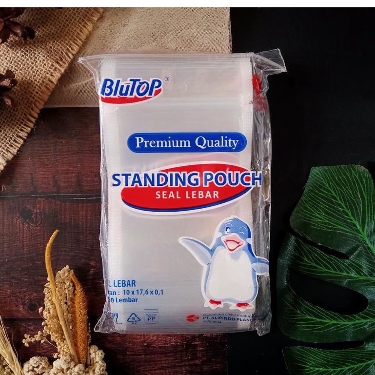 Standing Pouch 10x17 STP Double Seal / Kemasan Plastik Berdiri Klip Tebal Isi 50 - Seal Lebar