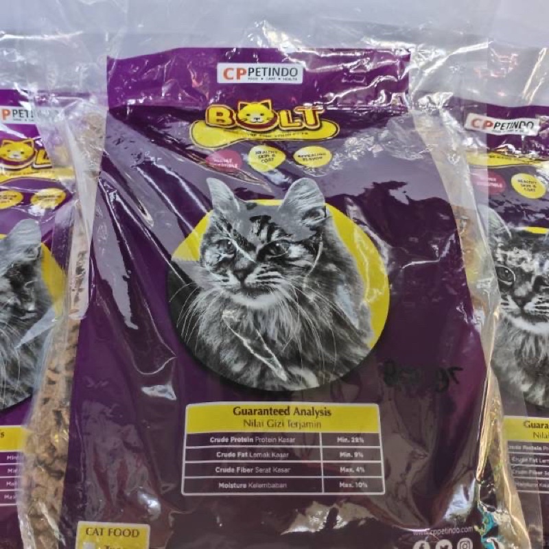 BOLT MAKANAN KUCING 1KG DRY CAT FOOD bolt