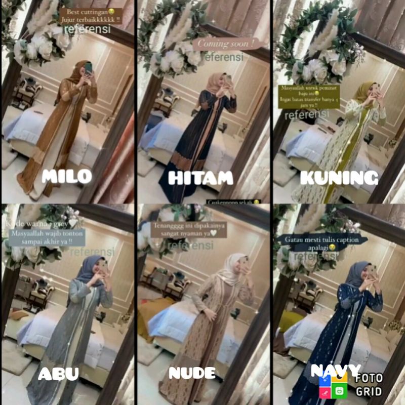 (COD) CHAMILIA DRESS / REFERENSI JENNA HARRA IED SERIES KALEELA / JAVINA JENA HERA