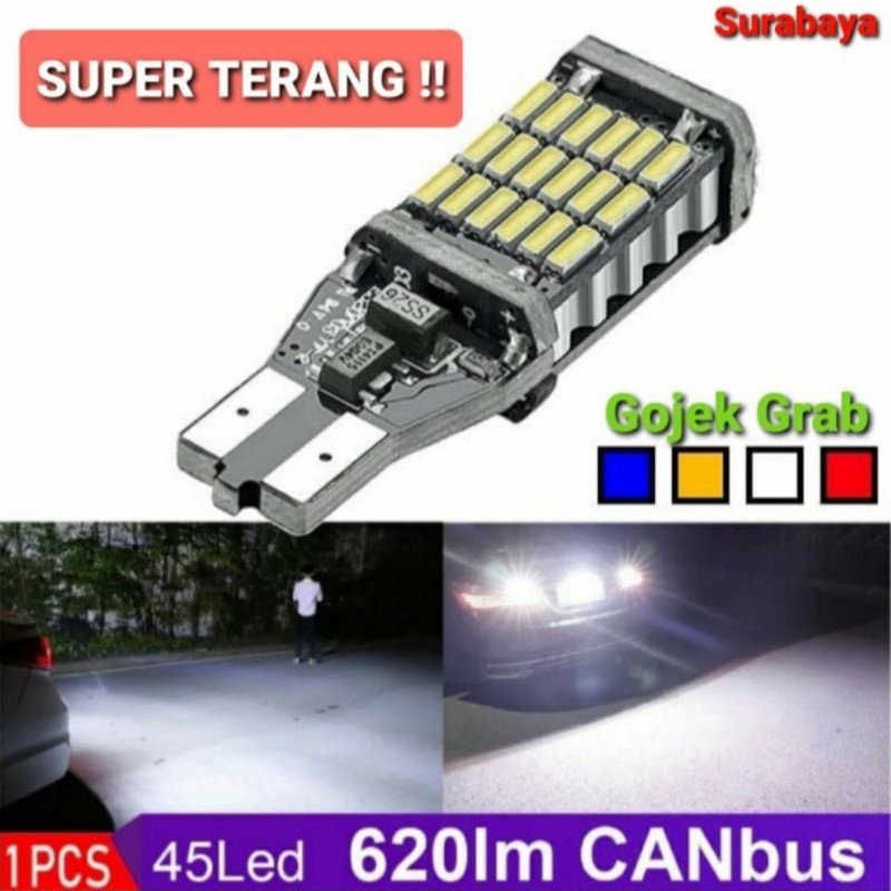 LED SUPER BRIGHT - SEIN DAJJAL - T10 T15 W16W CANBUS  SENJA, SEIN, MUNDUR 45 TITIK