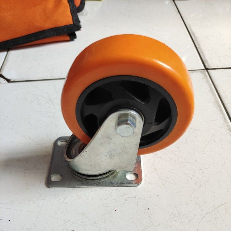 roda pu orange 4&quot; hidup  / roda pu 4&quot; hidup orange / roda pu 4&quot; swivel