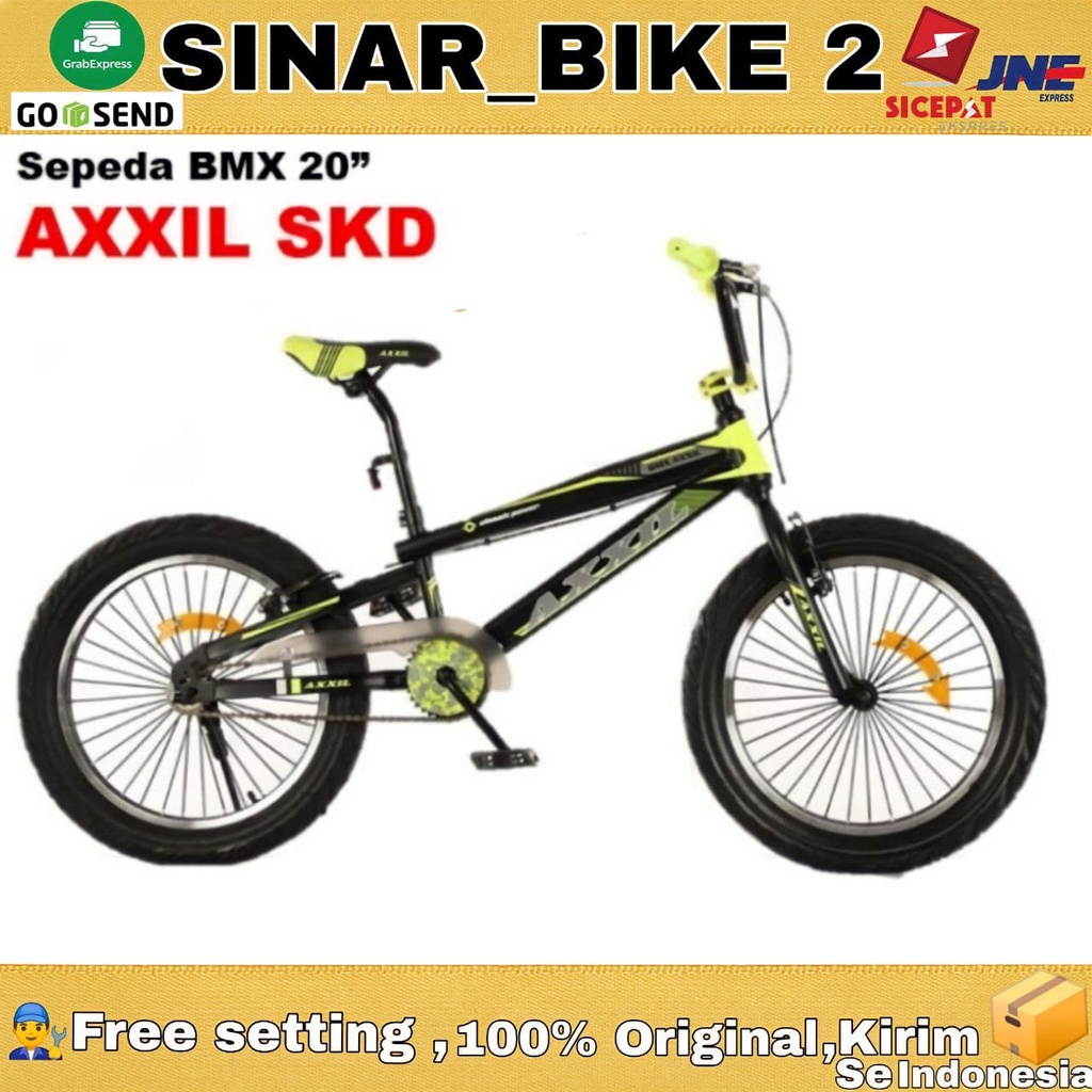 Sepeda BMX 20 Inch AXXIL SKD Ban Jumbo 3.0 Bonus Lampu USB