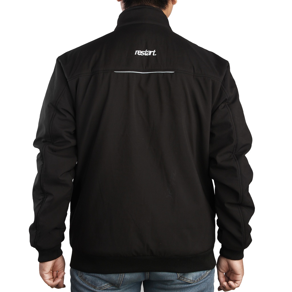 Jaket Motor Pria Bahan Bonding Premium Anti Angin Cocok Untuk Touring Maupun Bergaya Original Restart