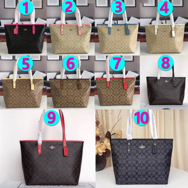 Tas wanita Coach zip tote original