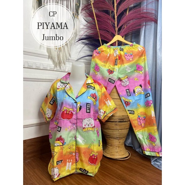 BAJU TIDUR CP PIYAMA 4L MOTIF BUNGA / PIYAMA MOTIF BUNGA / BAJU TIDUR BUNGA MURAH /PIYAMA CP MURAH-ZR #17