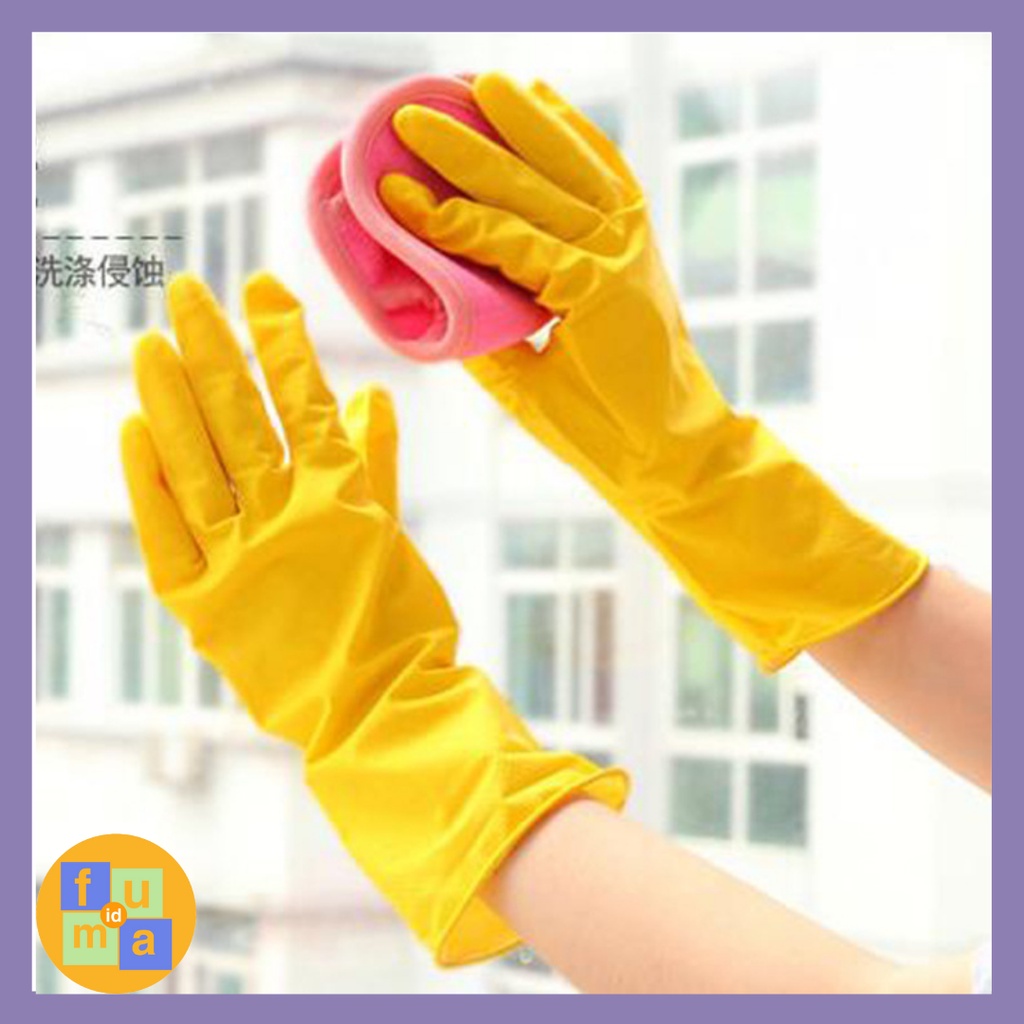 Sarung Tangan Cuci Piring Silikon Serba Guna / Rubber Glove Sarung Tangan Silikon Serba Guna / Sarung Tangan Karet Cuci Piring Latex Dotted