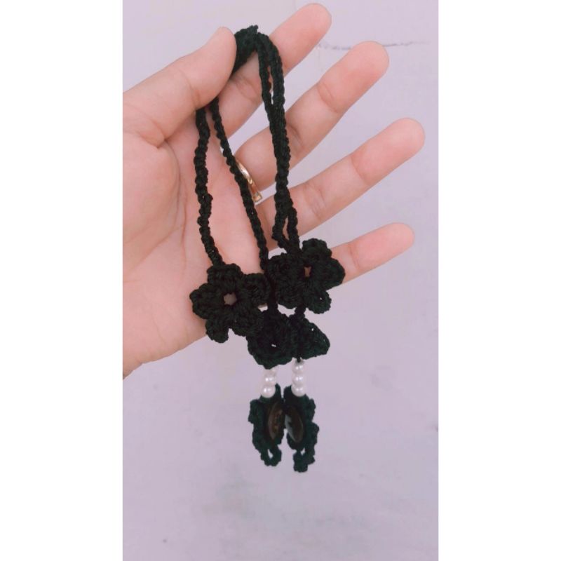 Strap masker rajut 2 in 1 mutiara termurah | Konektor masker rajut | konektor masker