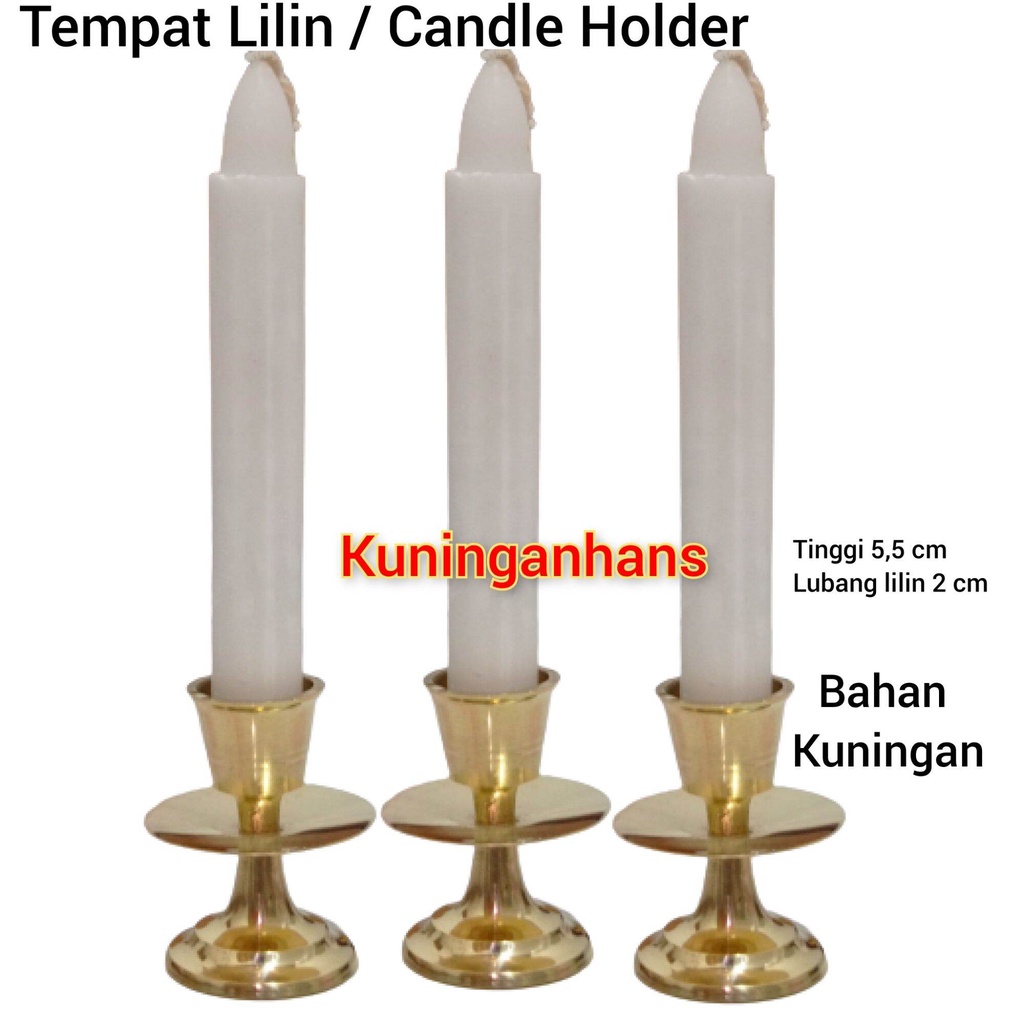 TEMPAT LILIN KUNINGAN POLOS UNYIL TEMPAT LILIN UNIK