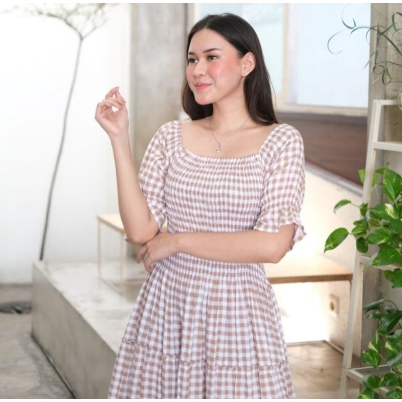 Kiandra - Long Dress Kerut Double Ruffle