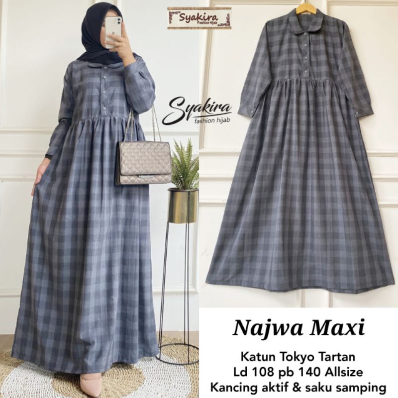NAJWA MAXI DRESS WANITA GAMIS BY SYAKIRA
