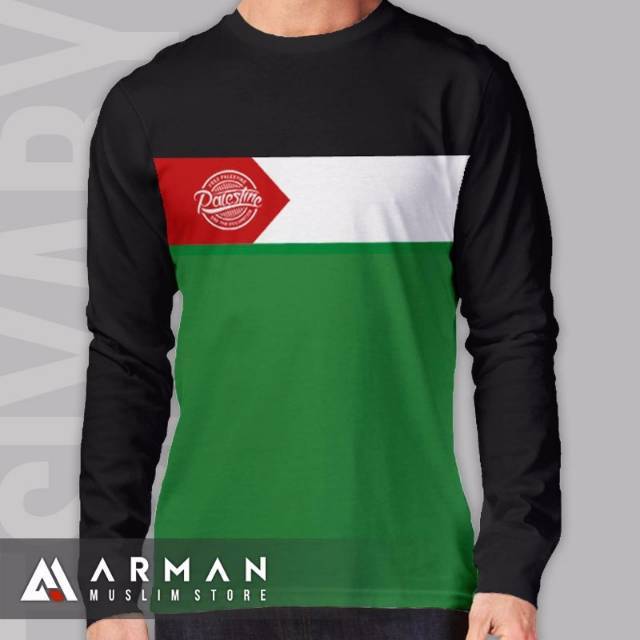 Kaos Islami Palestin Arrow Lengan Panjang