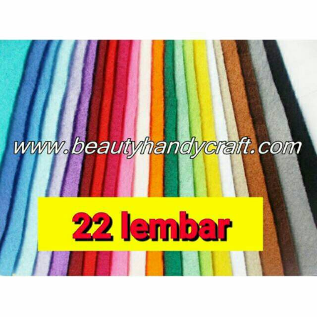 Paket irit kain flanel 22 warna uk 45x50 cm gradasi