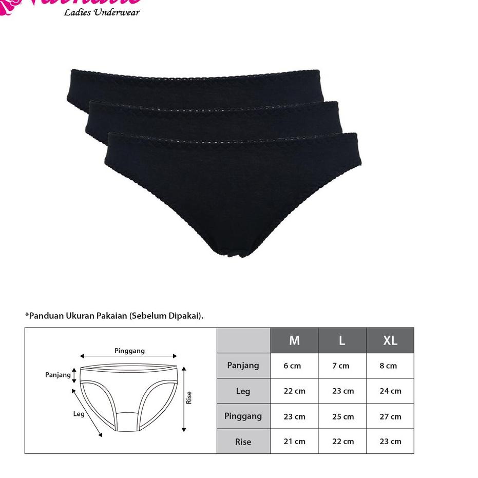 ☚ Nathalie Celana Dalam Wanita Nathalie Underwear isi 3 Pcs NTC 429 ➽