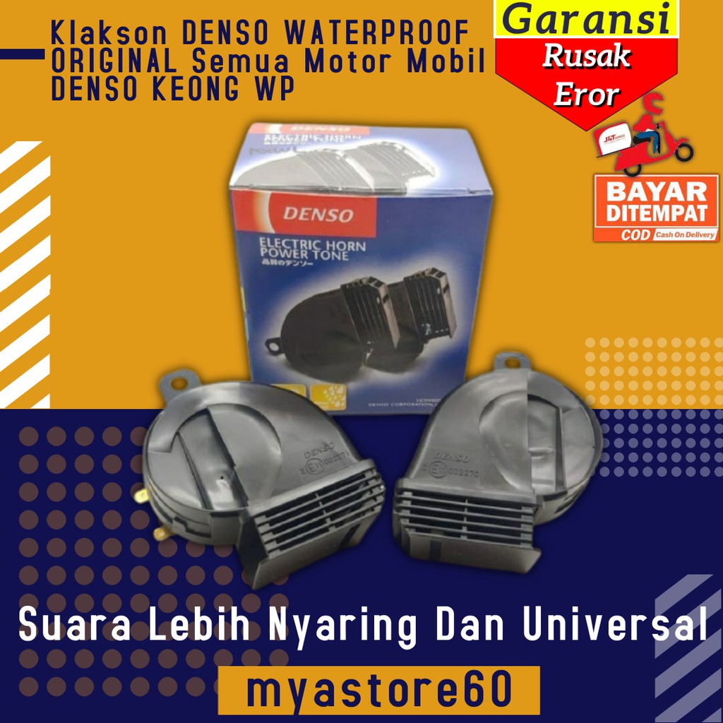 Klakson Kelakson DENSO WATERPROOF ORIGINAL Semua Motor Mobil DENSO KEONG WP