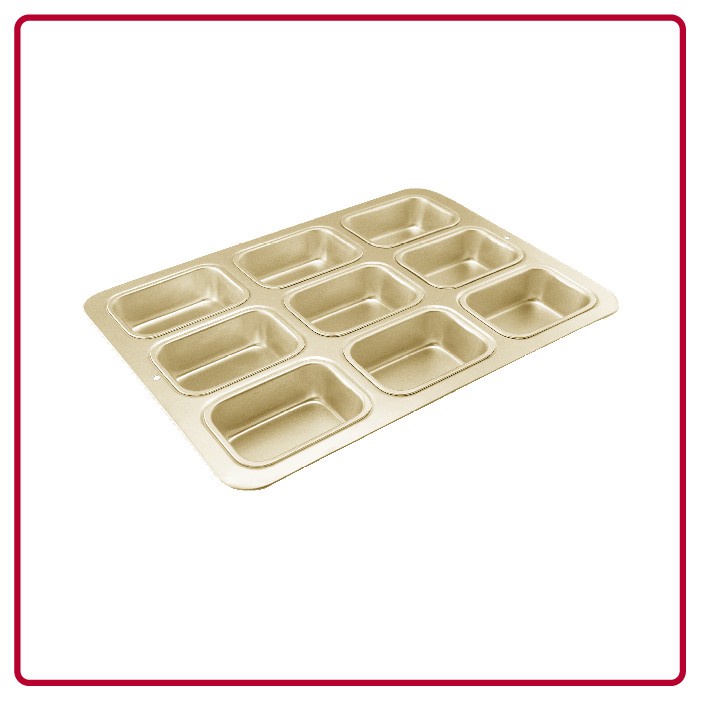 MASPION Cetakan Kue Petite Loaf Pan 9 Cup  - Aluminium Anodize