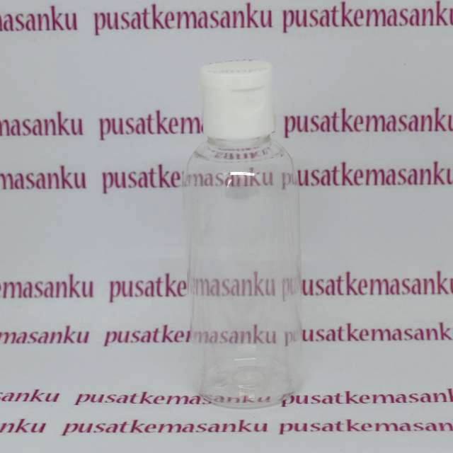 Botol plastik pet 60ml Fliptop Putih Natural