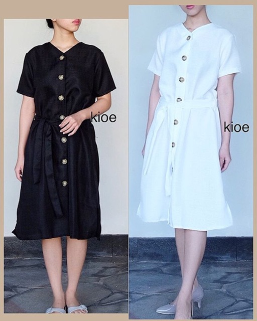 ANDREA DRESS / button dress / dress korea / dress bangkok / dress kekinian dress kancing