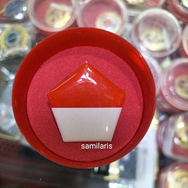Pin bendera merah putih segi lima peniti