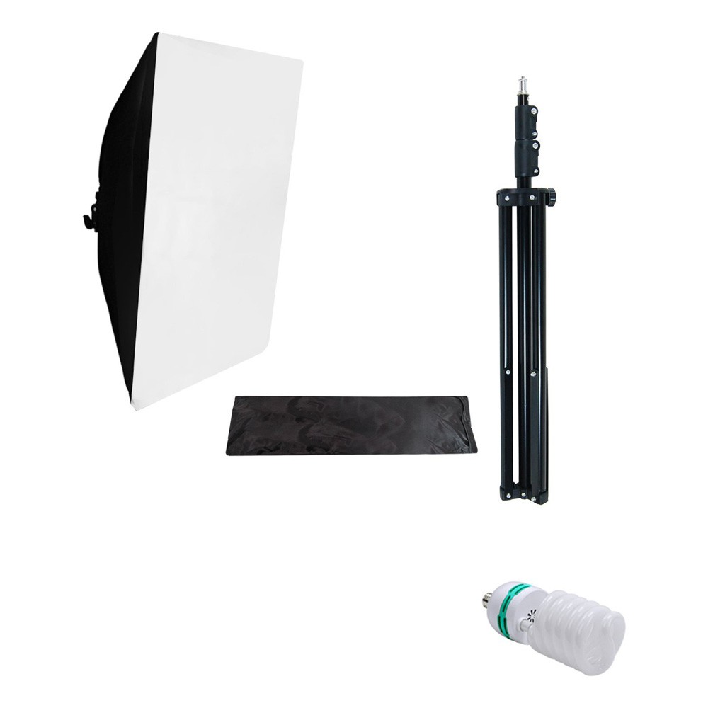 TaffSTUDIO Payung Softbox Reflektor Fotografi Studio 50x70cm + Bohlam 45W - SB-MS-B5070
