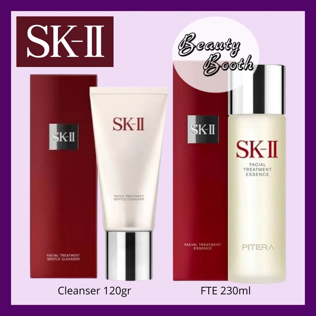 SK-II SKII SK2 FTE 230ML + CLEANSER 120GR ( Facial Treatment Essence 230ml + Cleanser 120gr )