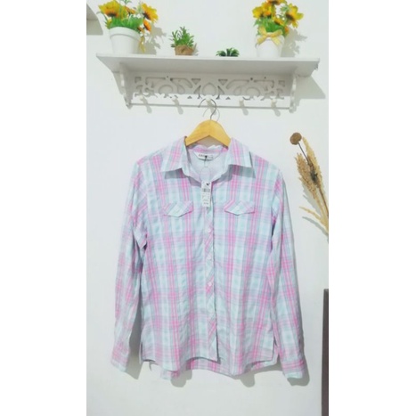 KEMEJA WANITA PREMIUM /BLOUSE KOTAK KOTAK