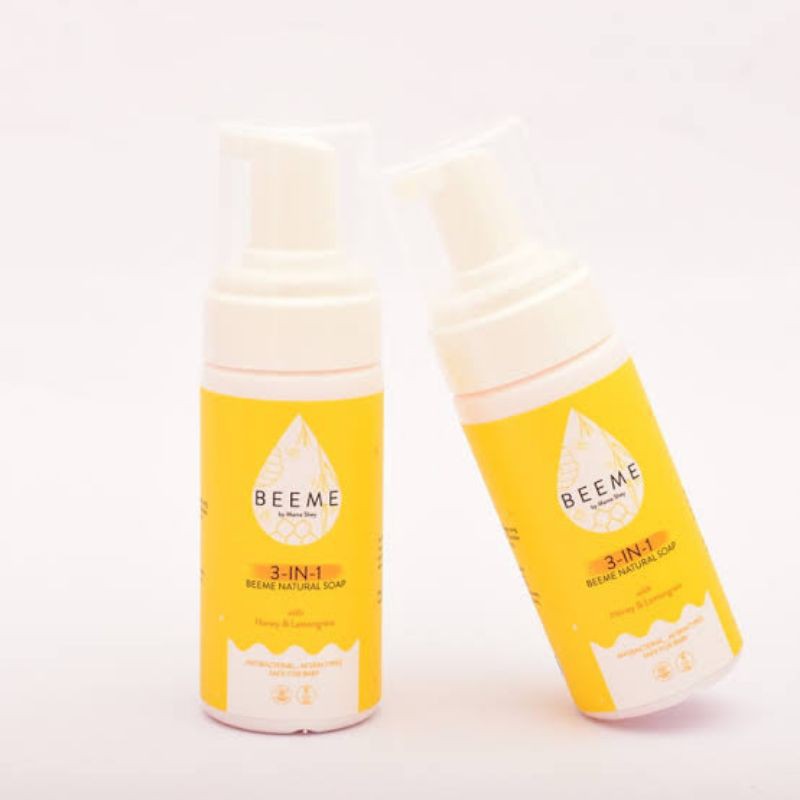 3in1 BEEME Natural Soap by Mama Shey aman untuk bayi sabun wajah dan tubuh mengandung honey