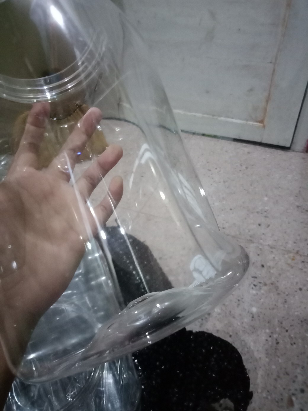 Ekspedisi Toples Plastik Kotak Tinggi 2 Liter Tanpa Tutup