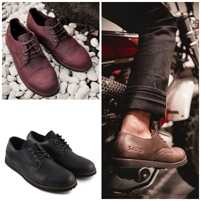 SEPATU PRIA KULIT ASLI SAUQI BRIGHTSIDE HITAM SEMI BOOTS TERLARIS MURAH RACOMENDED