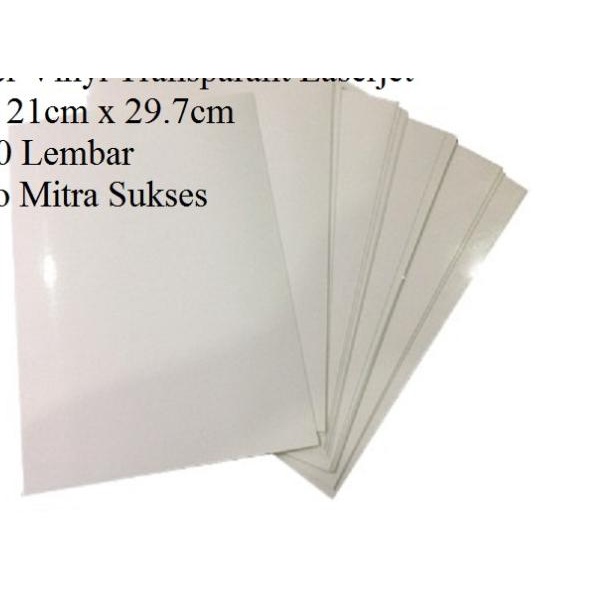 

♀ Stiker Vinyl Transparant Laserjet A4 ☀