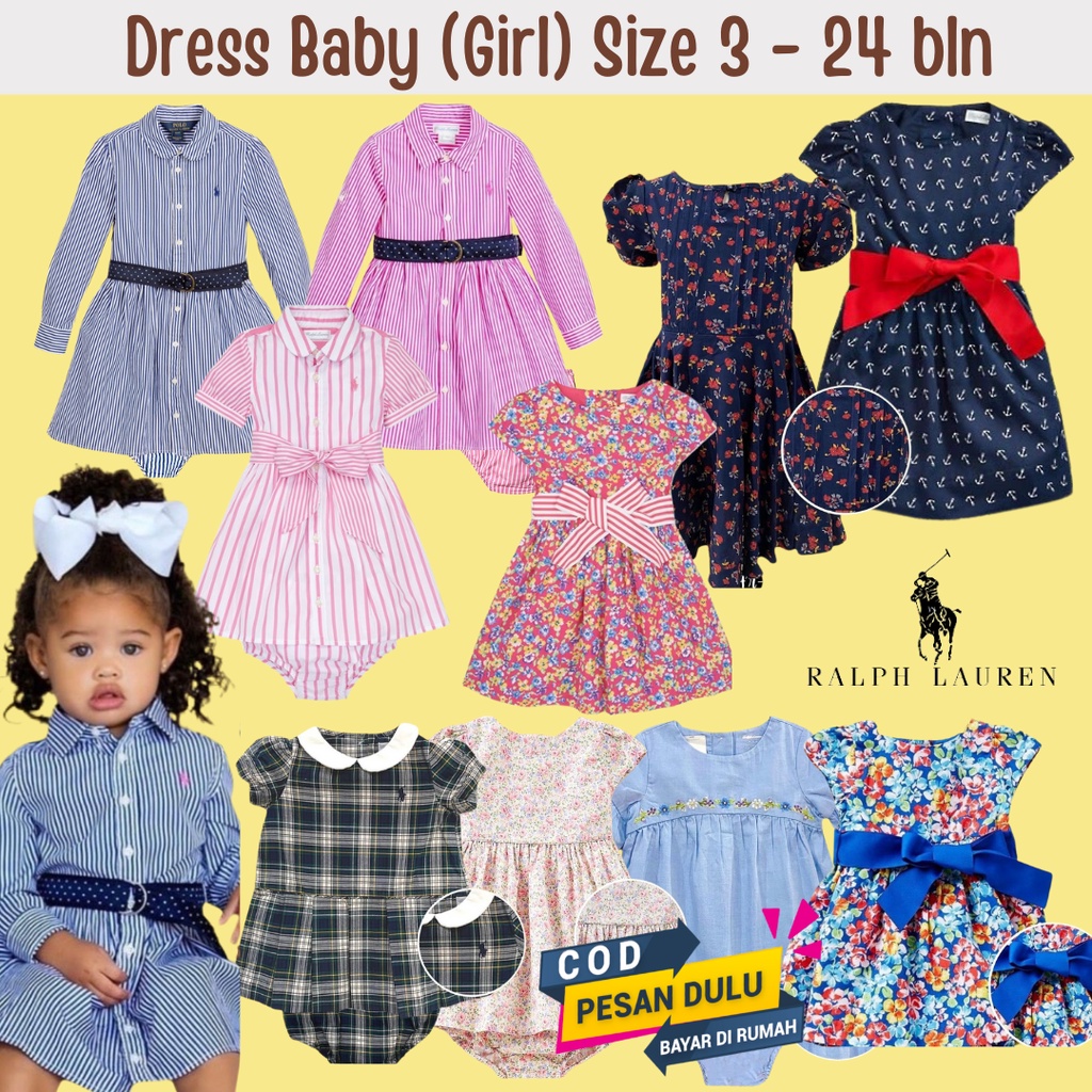 DRESS POLO KEMEJA ANAK PEREMPUAN RALPH LAUREN