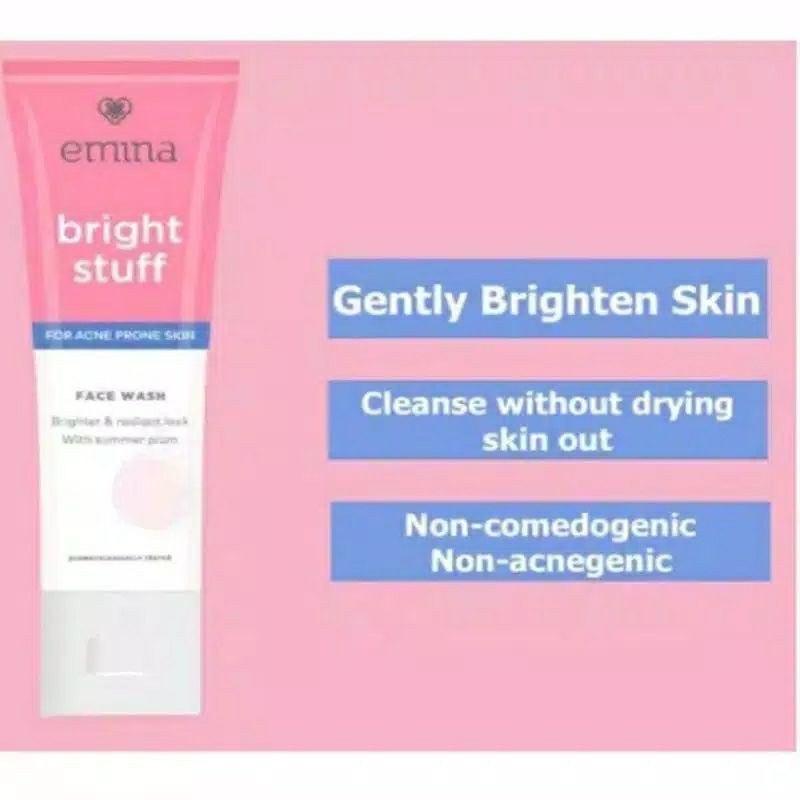 ☃️Cutezz_Ching1☃️Emina Bright Stuff For Acne Prone Skin Face Wash 50ml