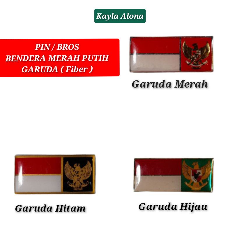 PIN/BROS (FIBER) Bendera Merah Putih Garuda