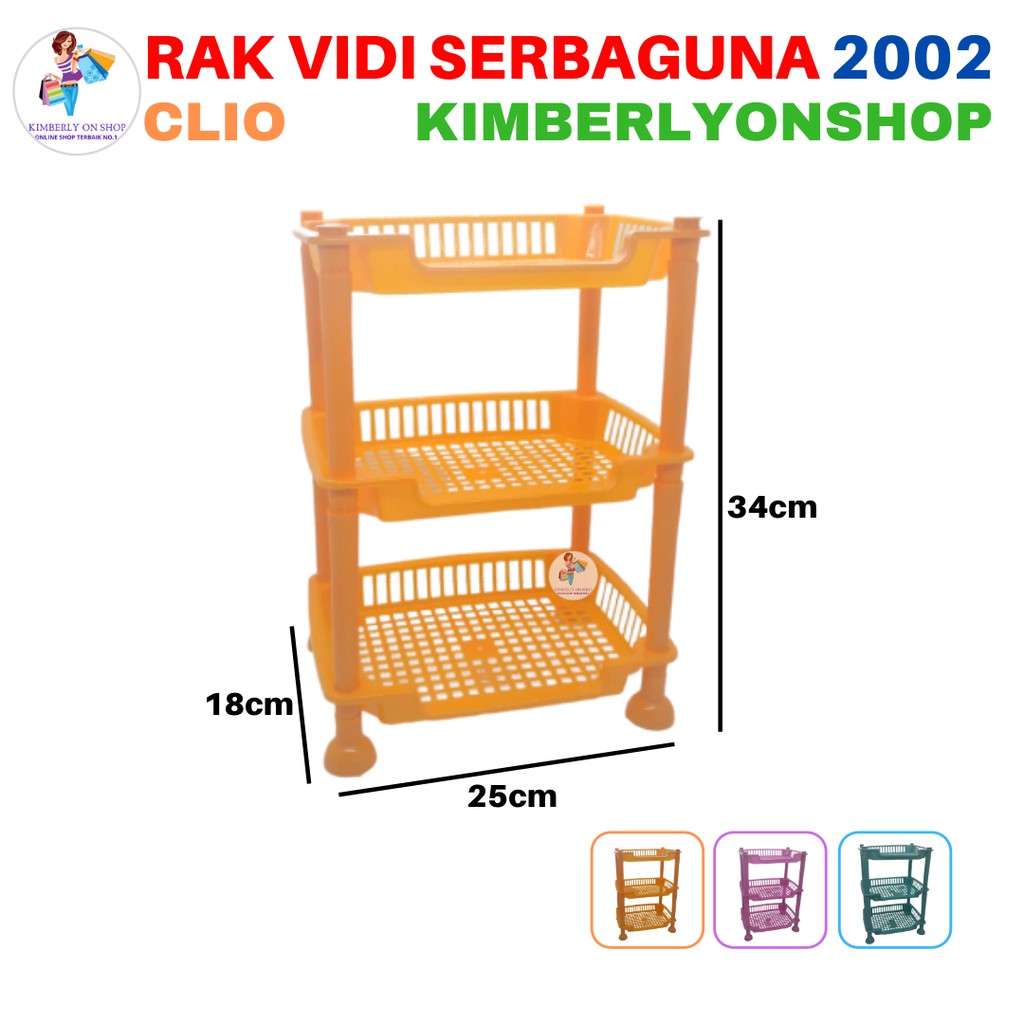 Kimberlyonshop Rak serbaguna 3 susun Vidi 2002 Clio Rak Bumbu Dapur