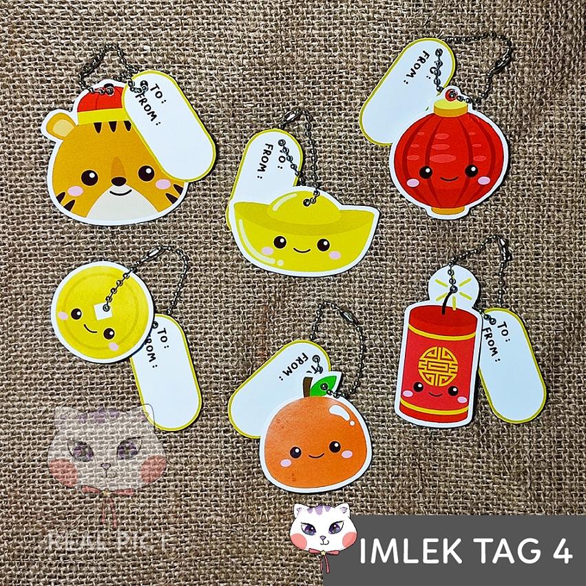 

HANG TAG IMLEK CHINESE NEW YEAR free rantai / LABEL GANTUNGAN lucu