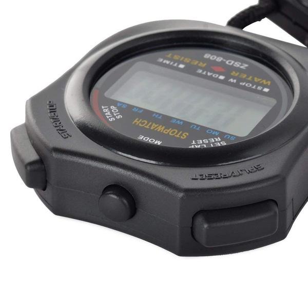 Digital Sport Stopwatch handheld waterproof Olahraga Gym Maraton with alarm + Strap