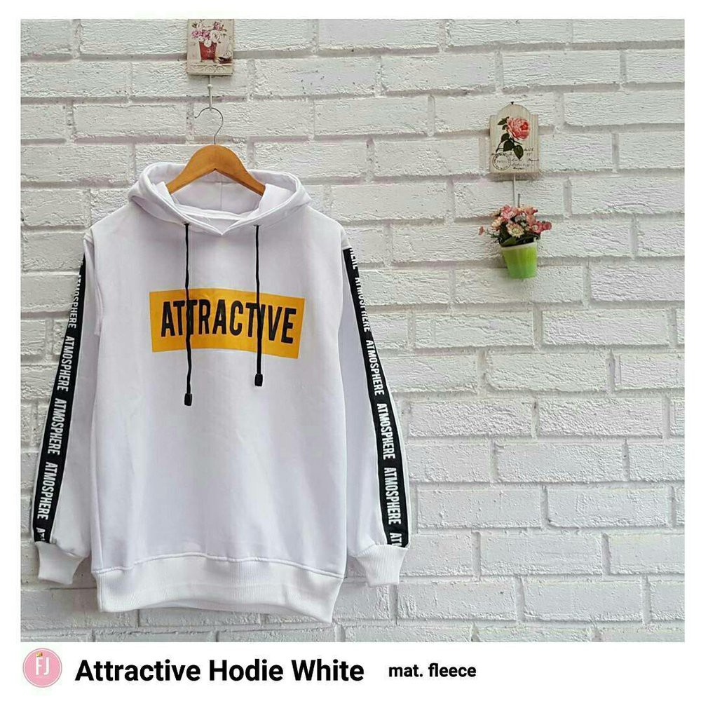 Attractive hodie white [SALE]off40%