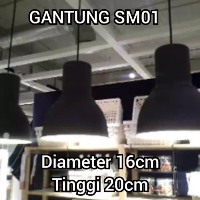 Lampu Gantung Alumunium Modern Minimalis Cafe Resto Fitting E27 SM01