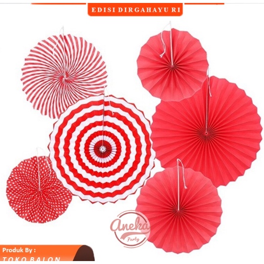 

KIRIM HARI INI paper fan merah putih / paper flower isi 6
