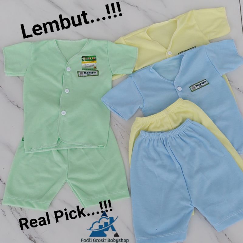 6 Pcs Baju Celana Bayi Newborn Pendek Neci Terbaru