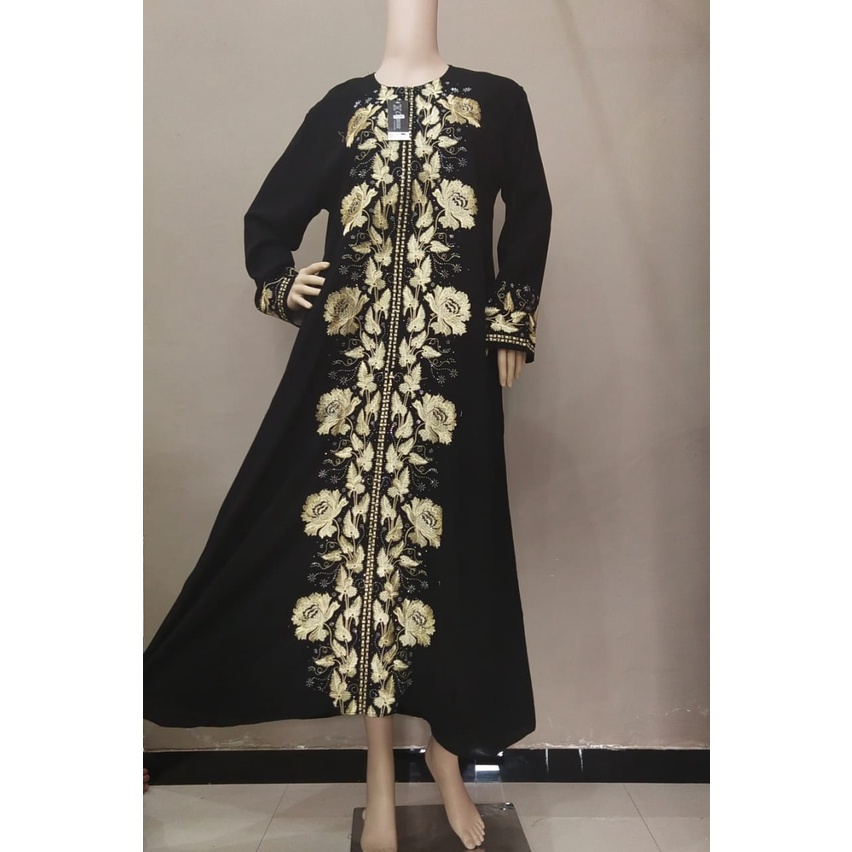 Gamis Abaya hitam Bordir comera 2