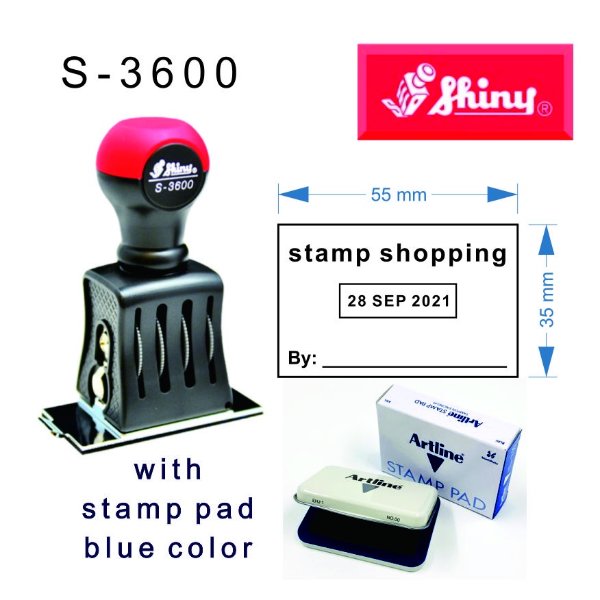 

[SHINY] 3600 MANUAL STAMP DATER WITH STAMP PAD SET