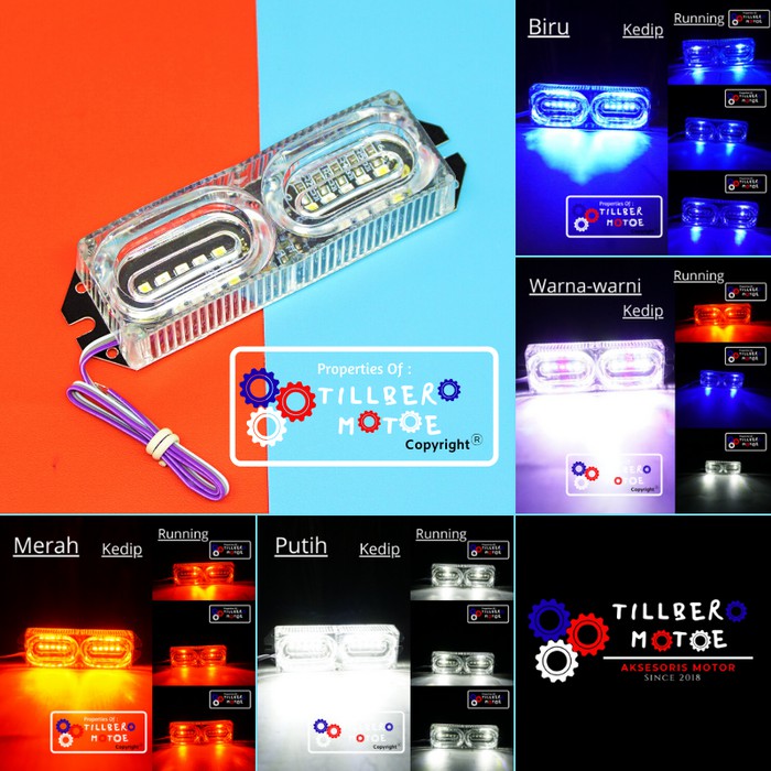 BISA BAYAR DITEMPAT (COD) -  Lampu LED Running-Kedip Variasi LED Motor