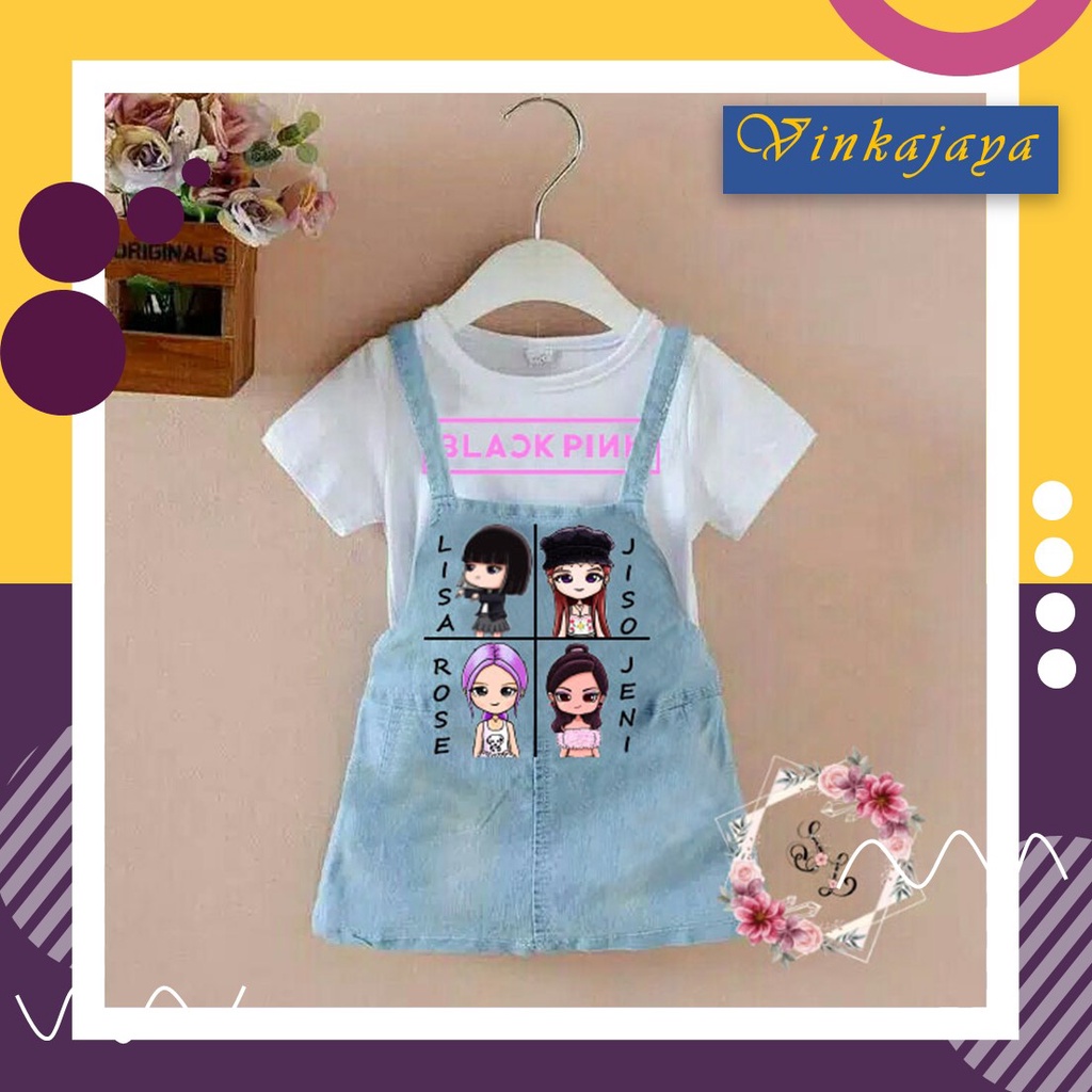 Baju Setelan Anak Cewek Koreanista Umur Usia 3 4 5 tahun Pakaian Set Kids Stelan Wanita Rok Kodok
