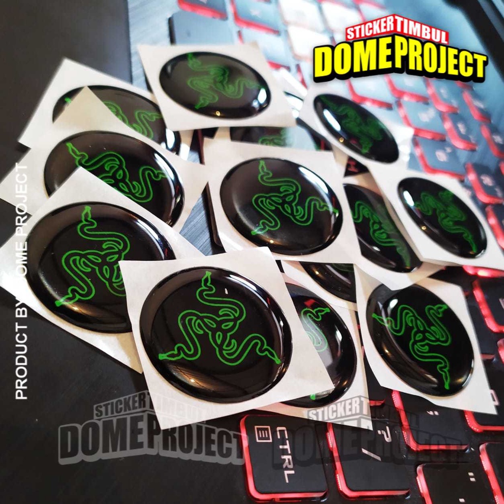 STIKER TIMBUL LOGO RAZER STIKER KOMPUTER STIKER PC GAMING AKSESORIES PC GAMING