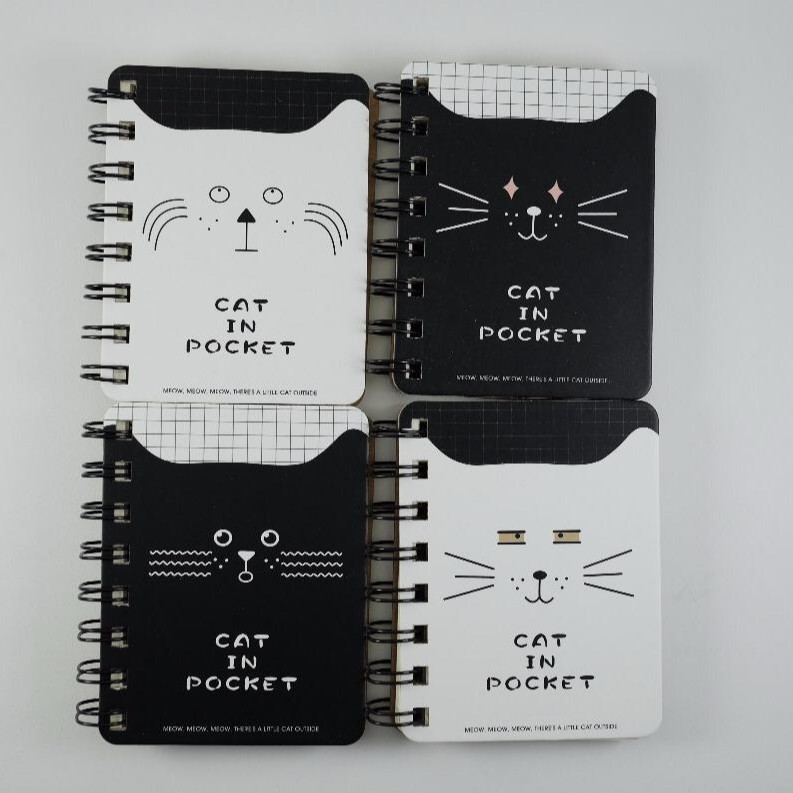 cat in pocket notebook notebook kucing notebook cat notebook korea notebook lucu mini notebook