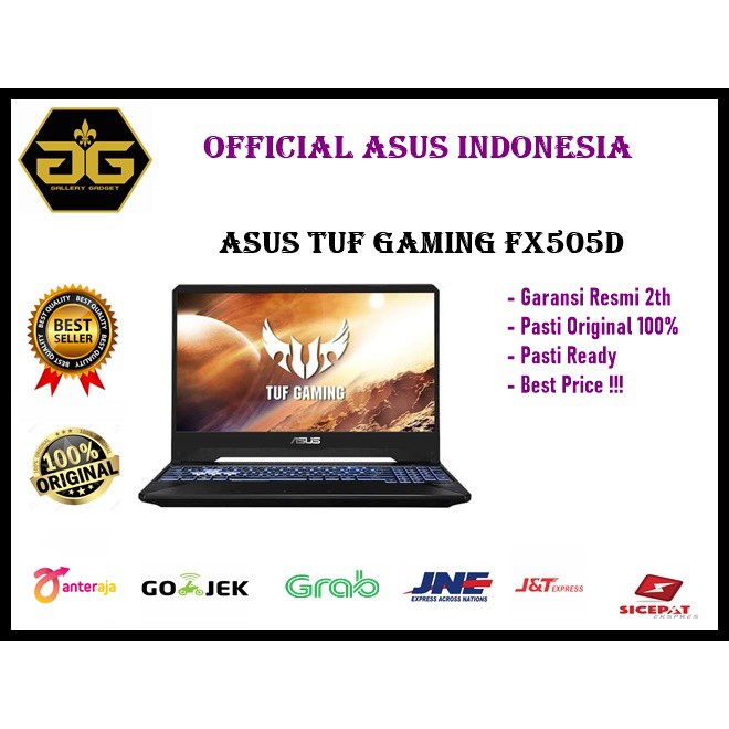 ASUS TUF FX505DD-R5598T 120Hz RYZEN R5-3550H 8GB 512GB-SSD GTX1050-3GB