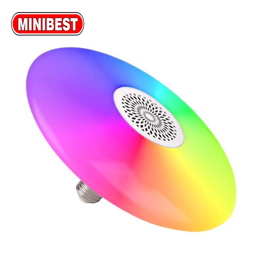 BOHLAM LED MUSIK / LAMPU UFO SPEAKER MUSIK RGBW / LAMPU REMOTE WARNA WARNI (MB)