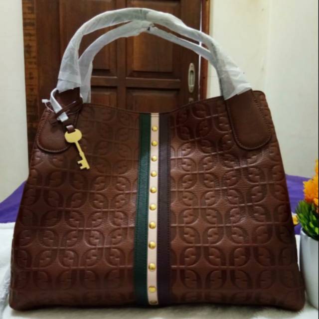 Fossil Maya Satchel Emboss Bag