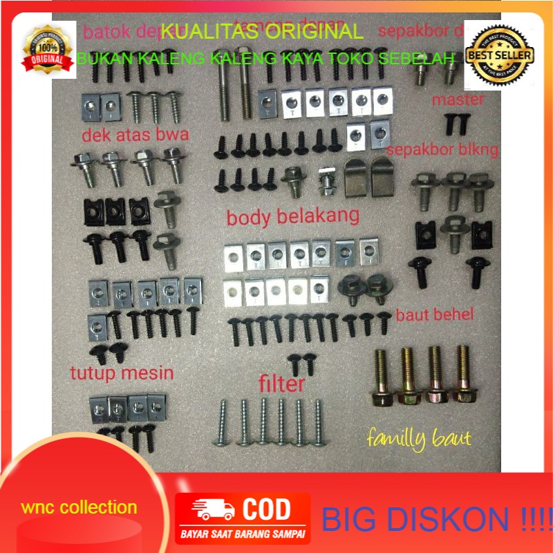 Baut lengkap full body motor beat fi