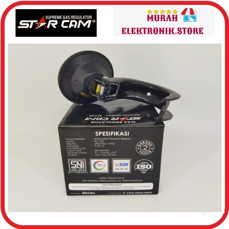 REGULATOR GAS NON METER AUTO TEKANAN RENDAH STARCAM SC-T12R FREE BUBBLE